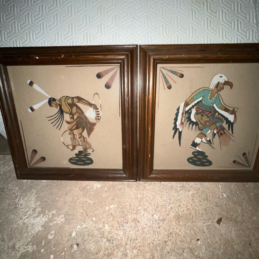 Susan Watchman 12” X 12” Hoop Dance & Eagle Dance 1976 Originals Natural Sand v